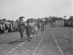 Fancy Dress Prints: Chelsfield fete. Children show of their costumes. 1938
