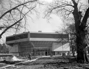 Chichester Festival Theatre under construction in Sussex 15 February 1962
