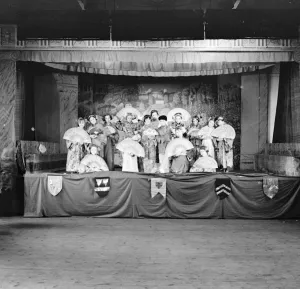 School Play Prints: Children from Our Ladys High School in Dartford, Kent, performing a school play