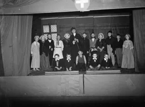 Children in the play Nicholas Nickleby at Dartford, Kent. 1937
