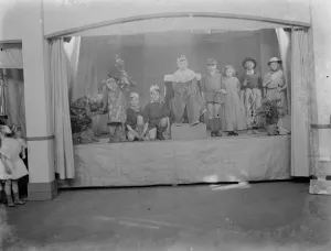 Children of St Mary Cray Council School in Bromley, Kent, perform in a stage concert