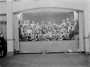 Children of St Mary Cray Council School in Bromley, Kent, perform in a stage concert