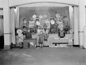 Children of St Mary Cray Council School in Bromley, Kent, perform in a stage concert