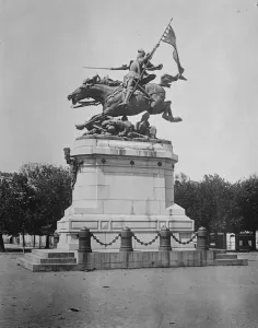 Chinon, France - the new statue of Joan of Arc. 25 February 1929 Chinon, France - the new statue of Joan of Arc. 25 February 1929