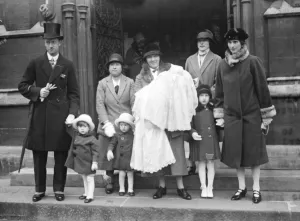 Christening. The christening of the infant son of the Earl and Countess of Leven