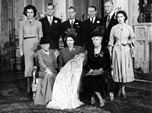 Family Collection: The Christening Group in Buckingham Palace December 1948 Christening of Princess