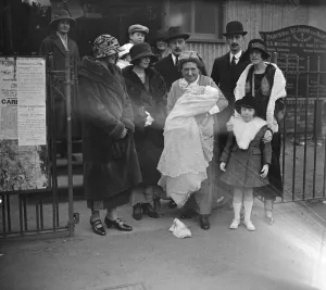 The christening of the infant daughter of Captain the Hon W F Somerset at the Garrison