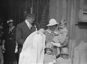Baby Prints: Christening of the infant daughter of Mr Harold Sutcliffe M. P ( Rochdale )