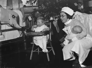 Christmas at the childrens ward of Erith Hospital, London. 1938
