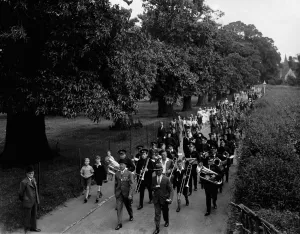 Band Prints: Church parade in Foots Cray, Kent. 1936