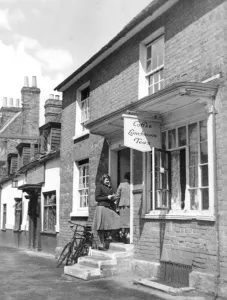 Cheers! Vintage Food And Drink Prints: Coffee Luncheons Teas Elevenses at a tea room in Wokingham August 1942