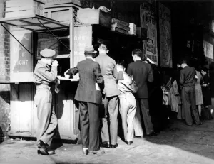 Coffee stall, Waterloo Station, Old London