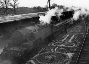 Railway Prints: Cold Meece Station staffordshire Station Masters garden