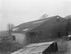 Structure Prints: Cold storage plant. Seal farm exterior shot. 1937