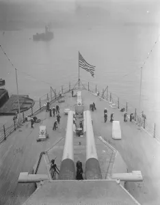 The Colerado, Americas all electric warship arrives at Portsmouth. 7 January 1924
