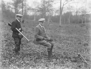 Colonel Grant Mordens shooting party at Heatherden Hall, Iver Heath, Buckinghamshire