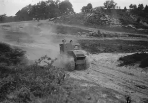 Colonial office conference visitors see war office demonstration of transport cross