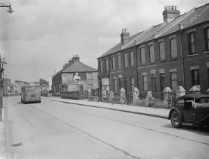 A condemed house on Dartford Tunnel Road in Kent. 1938
