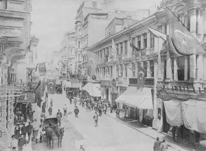 Constantinople in Turkey The Grand Rue de Pera 12 September 1922