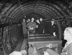The construction of the Dartford Tunnel, where recently a pilot tunnel was completed