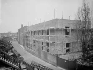 The construction of the Speedwell Telephone Exchange at Golders Green, London. 7