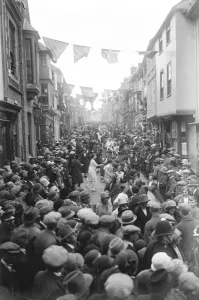 Cornish folk dance at Helston northern end of the Lizard Peninsula approximately 9