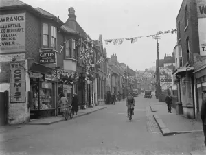 Celebrations Prints: Coronation decorations in Crayford, Kent, to celebrate the coronation of King George VI