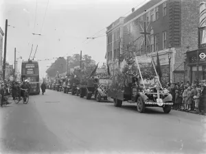 Coronation festivities in Bexleyheath, Kent, to celebrate the coronation of King