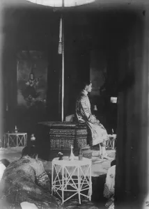 Coronation of the King of Siam at Bangkok. The King on the Octagonal throne. 29
