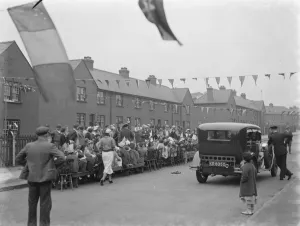 Neighbours Prints: Coronation teas in Dartford, Kent. 15 May 1937