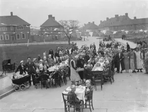 Coronation teas in Mottingham. 15 May 1937
