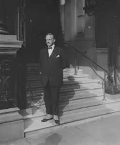Count Bernstorff in London as Germanys League of Nations delegate. Count Bernstorff