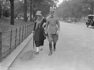 The Count Di Gergolo and Princess Yolanda in the park 22 June 1923