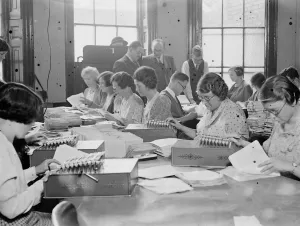 Vote Prints: Counting the votes at 102 Gower Street ( Carried out under the supervision of Messrs Barton Matthew)