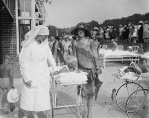 Country hospital at home Mrs Wilfrid Ashley and the Matron gave an At Home