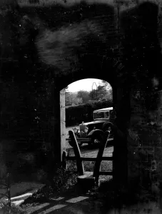 Atmospheric Prints: Country view of a motorcar at Penshurst, Kent. 1933