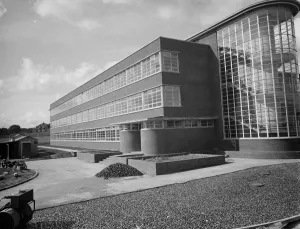 The County School for Boys in Sidcup, London. An external view of the new building