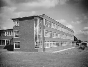 The County School for Boys in Sidcup, London. An external view of the new building
