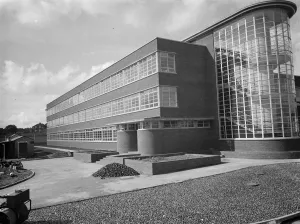 The County School for Boys in Sidcup, London. An external view of the new building