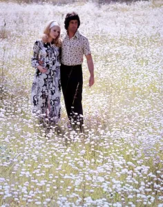 Daisy Prints: Couple walking through a field of daisies love couple romance romantic for valentines