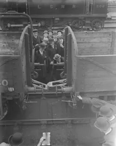 Engineering Prints: Coupling up railway carriages. New Safety Device Tested at Clapham Junct L ands W Rly