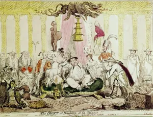 Artist Prints: The Court at Brighton a La Chinese - 1816 by George Cruikshank (1792-1878) British