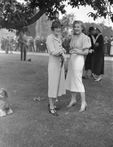 At the Cowdray Park Polo Tournament at Midhurst in Sussex, Lady Cowdray with her
