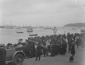 Harbour Prints: Cowes, Isle of Wight, South Coast Of Britain View and panorama of Cowes Roads