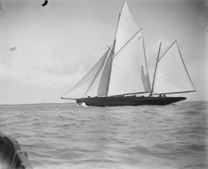 Race Prints: Cowes Regatta, Isle of Wight. Joyette, ketch of Captain Cecil W P Slade