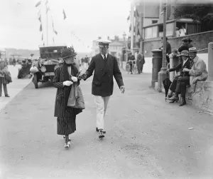 Cowes Week Opens Lord Glentanner with his mother Baroness Lothian 29 July 1922