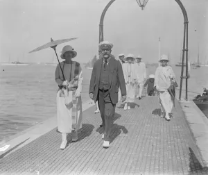 Cowes week opens. Lord and Lady Inchcape. 5 August 1923