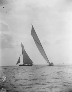 Cowes week. White Heather and Britannia. 1 August 1925