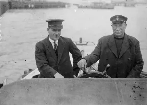 Sailors Prints: Coxswain Sidney Page of Southend lifeboat wins 2 awards in a year. 15 December 1934