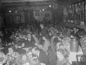 Eating Prints: The Cray Gas Works social club party. 1937